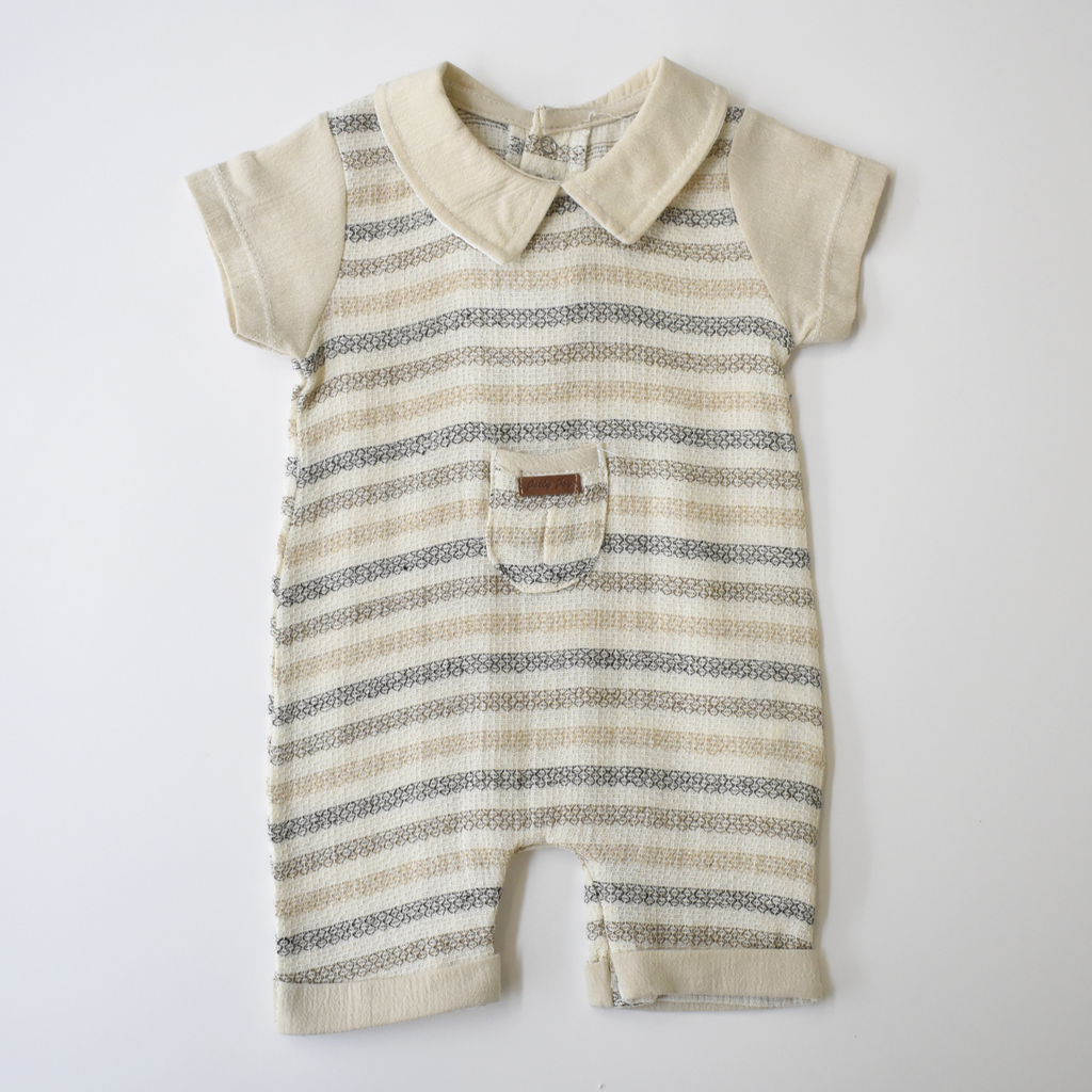 Striped Baby Dressy Overall