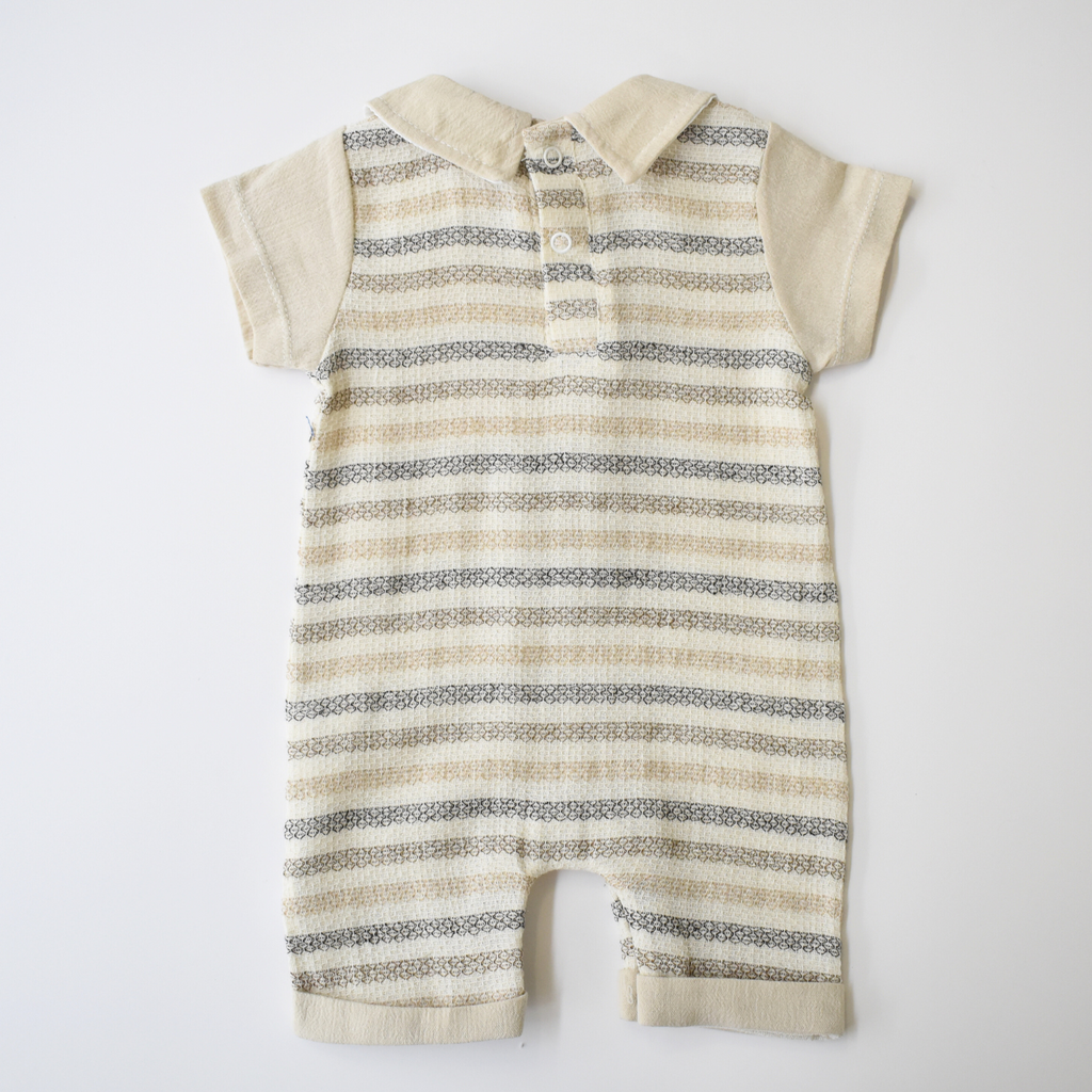 Striped Baby Dressy Overall