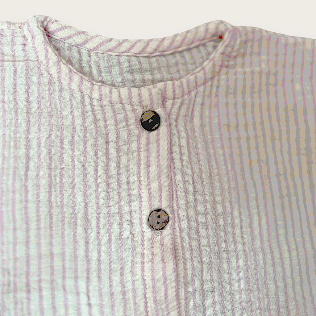 Short Sleeve Pink Stripped