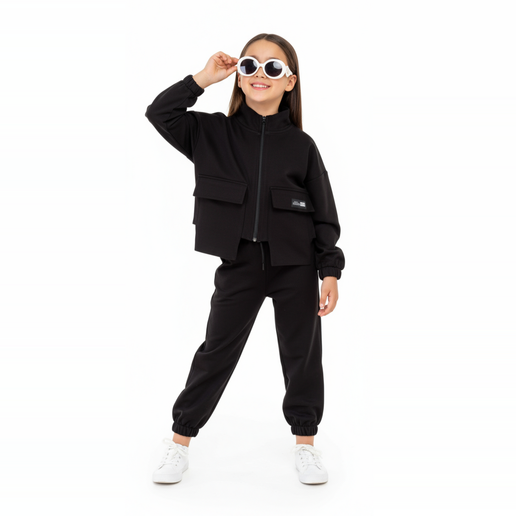 Fancy Pockets Girls Casual Set